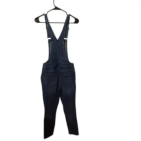 Madewell Skinny Jean Overalls Jumpsuit In Jinseng Wash Blue Size Medium - Picture 7 of 14